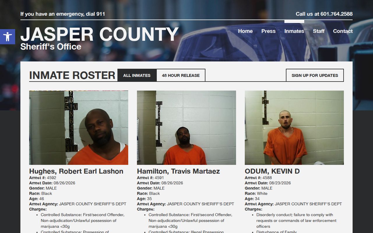 Joplin residents directory Jasper County inmate roster