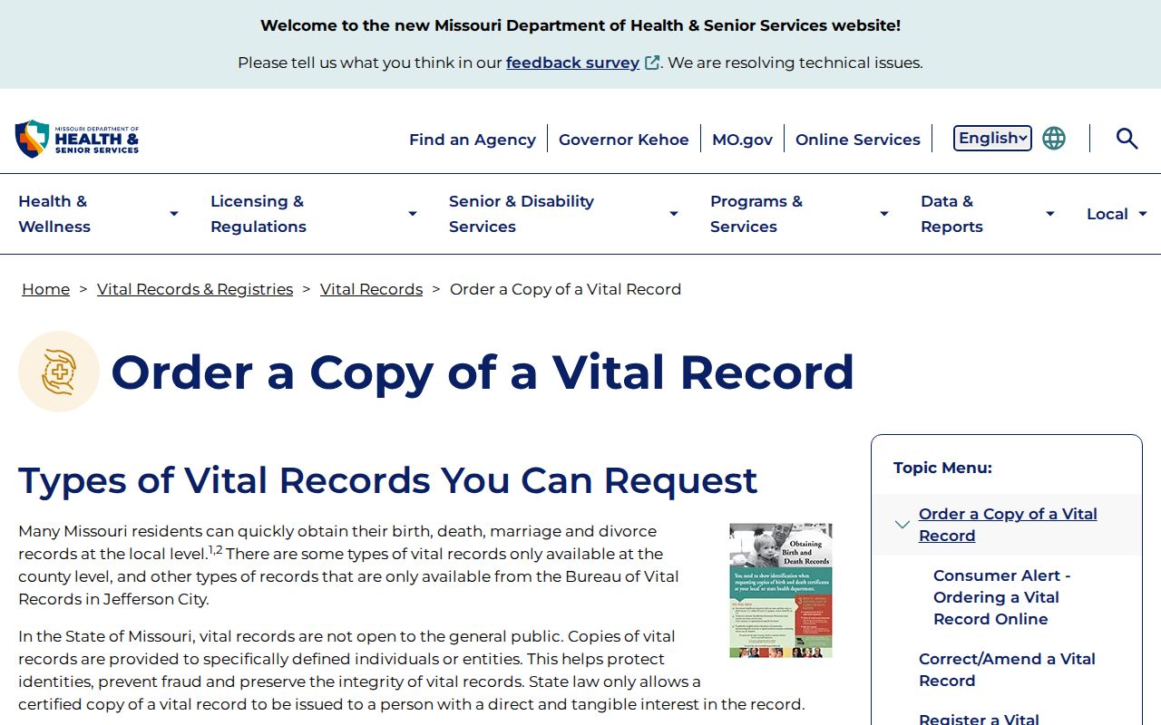 Joplin residents directory Missouri vital-record ordering information